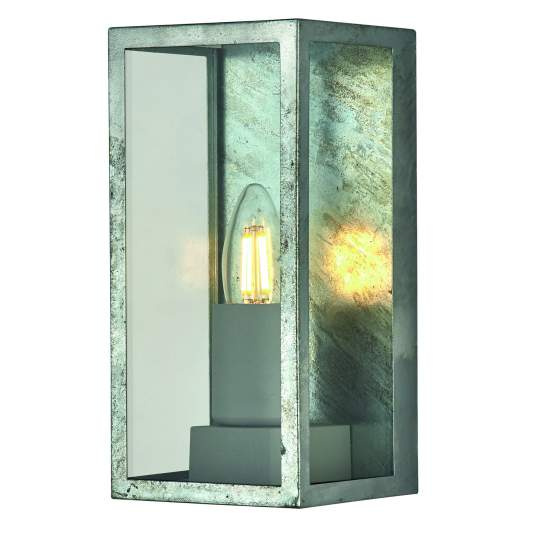 Applique Contemporanea Riquadro Ii Acciaio Argento Trasparente 1 Luce E27 90151SI