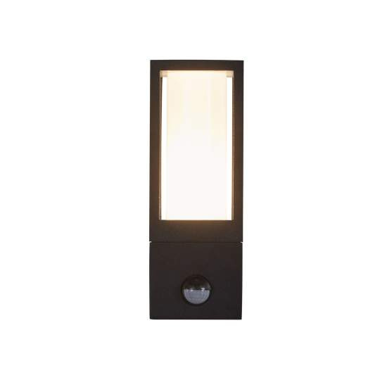 Applique Moderna Viale Alluminio Nero Policarbonato 1 Luce Gu10 91251-1BK-PIR