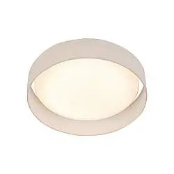 Plafoniera Contemporanea Gianna Tessuto Bianco Policarbonato Led 25,43W 3000K
