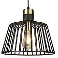 Sospensione Industrial Birg Cage Acciaio Nero Adjustable 1 Luce E27 D30Cm 9411BK