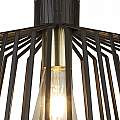 Sospensione Industrial Birg Cage Acciaio Nero Adjustable 1 Luce E27 D30Cm 9411BK