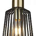 Sospensione Industrial Birg Cage Acciaio Nero Adjustable 1 Luce E27 D16Cm 9412BK