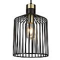 Sospensione Industrial Birg Cage Acciaio Nero Adjustable 1 Luce E27 D22Cm 9413BK