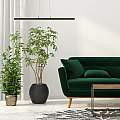 Lampadario Moderno Tribeca Acciaio Bianco Policarbonato Nero Led 17W Cct 96381-1BK
