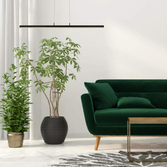 Lampadario Moderno Tribeca Acciaio Bianco Policarbonato Nero Led 17W Cct 96381-1BK