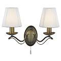 Applique Industrial-Nordico Andretti Acciaio Ottone 2 Luci E14 9822-2AB