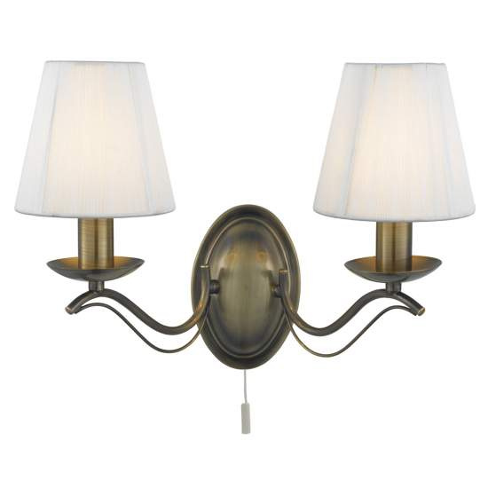 Applique Industrial-Nordico Andretti Acciaio Ottone 2 Luci E14 9822-2AB