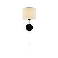 Applique Contemporanea Monaco Acciaio Nero Marrone 1 Luce E27 EU12081-1BK