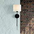 Applique Contemporanea Monaco Acciaio Nero Marrone 1 Luce E27 EU12081-1BK