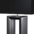 Lampada Da Scrivania Contemporaneo Mirror Vetro Nero Tessuto 1 Luce E27 EU1610BK