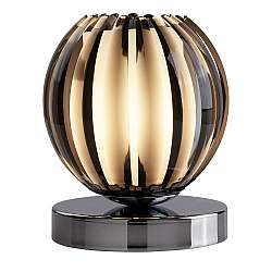 Abatjour Contemporaneo Artiglio Acciaio Cromo Vetro Fumè 1 Luce G9