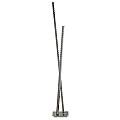 Piantana Contemporaneo Trifoglio Acciaio Cromo Vetro Trasparente Led 30W 4000K EU2112CC