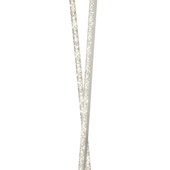 Piantana Contemporaneo Trifoglio Acciaio Cromo Vetro Trasparente Led 30W 4000K EU2112CC