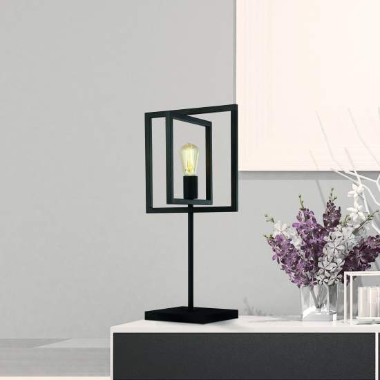 Lampada Da Scrivania-Ufficio Industrial-Nordico Plaza Acciaio Nero 1 Luce E27 EU23201-1BK