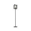 Piantana Industrial-Nordico Plaza Acciaio Nero 1 Luce E27 EU23202-1BK