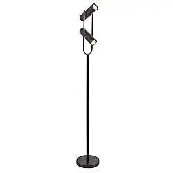 Piantana Moderna Telescopio Acciaio Nero 1 Luce Gu10