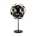Lampada Scrivania Contemporanea Disco Acciaio Nero Policarbonato Oro 1 Luce E14 EU3070BG