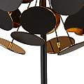 Lampada Scrivania Contemporanea Disco Acciaio Nero Policarbonato Oro 1 Luce E14 EU3070BG