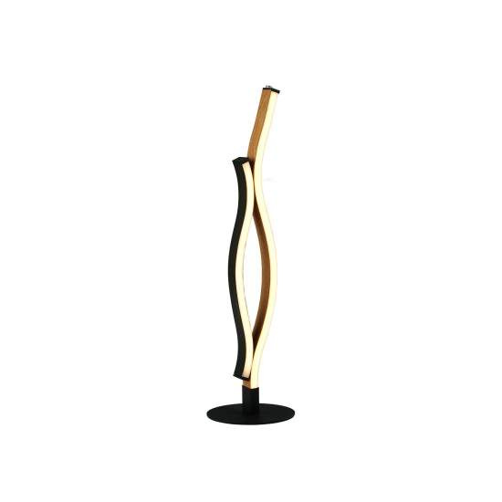 Lampada Da Scrivania Moderno Fioritura Acciaio Nero Marrone Led 11W Cct EU32101-1BK