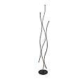 Piantana Moderna Fioritura Alluminio Nero Silicone Marrone Led 32W Cct EU32102-1BK
