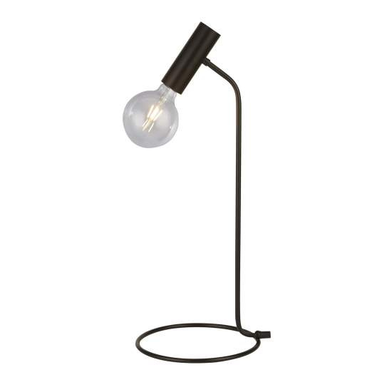 Lampada Da Scrivania Industrial-Nordico Dulwich Acciaio Nero 1 Luce E27 EU35721-1BK