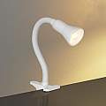 Lampada Contemporanea Desk Partners Acciaio Bianco Policarbonato 1 Luce E14 EU4122WH