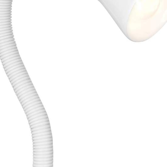 Lampada Contemporanea Desk Partners Acciaio Bianco Policarbonato 1 Luce E14 EU4122WH
