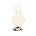 Abatjour Contemporaneo Snow Ball Acciaio Cromo Vetro Bianco Led 15W 3000K EU51021-2CC