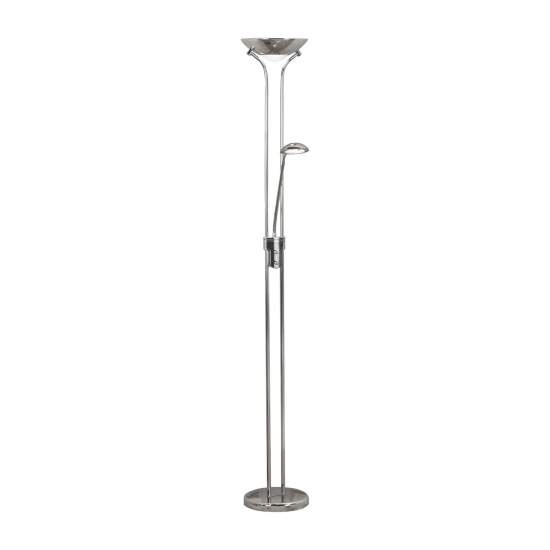 Piantana Contemporaneo Mother Child Acciaio Cromo Vetro Led 15,41W 3000K EU5430CC
