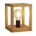Abatjour Industrial-Nordico Square Legno Marrone Nero 1 Luce E27 EU54742-1NA