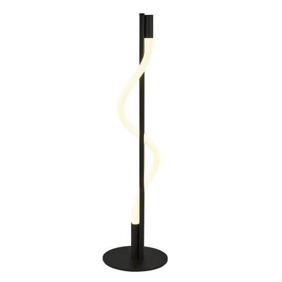 Piantana Industrial Serpente Acciaio Bianco Policarbonato Nero Led 20W 2700K EU57213BK