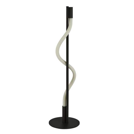 Piantana Industrial Serpente Acciaio Bianco Policarbonato Nero Led 20W 2700K EU57213BK