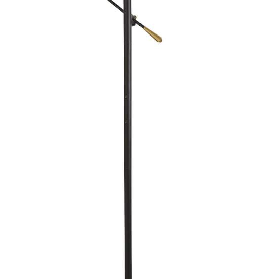 Piantana Industrial-Nordico Easel Acciaio Nero Oro Led 4W 3000K EU5962-2BG