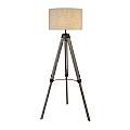 Piantana Contemporaneo Easel Legno Marrone Tessuto Nero 1 Luce E27 EU6006BR
