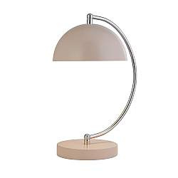 Abatjour Contemporaneo Mezzaluna Acciaio Rosa Bianco 1 Luce E14 Abatjour Contemporaneo Mezzaluna Acciaio Rosa Bianco 1 Luce E14