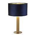 Lampada Da Scrivania Contemporanea Londra Acciaio Ottone Velluto Blu 1 Luce E27 EU65721AZ