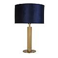 Lampada Da Scrivania Contemporanea Londra Acciaio Ottone Velluto Blu 1 Luce E27 EU65721AZ