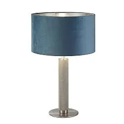 Lampada Scrivania Londra Acciaio Ottone Velluto Verde Acqua 1 Luce E27