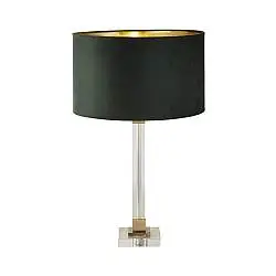Lampada Da Scrivania Scarborough Cristallo Velluto Verde 1 Luce E27