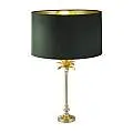 Lampada Da Scrivania Contemporanea Palma Ottone Velluto Verde 1 Luce E27 EU81210GR