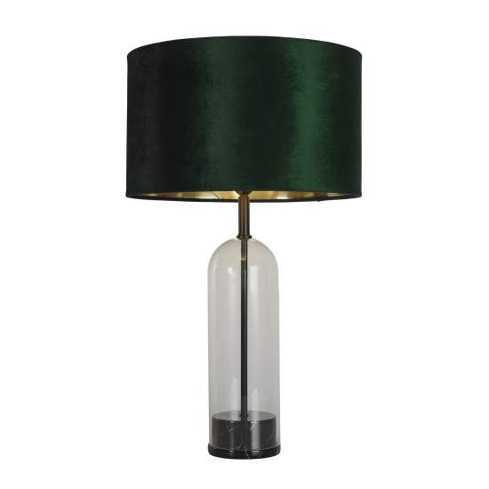 Lampada Da Scrivania Oxford Acciaio Ottone Tessuto Verde E Oro 1 Luce E27 EU81711GR