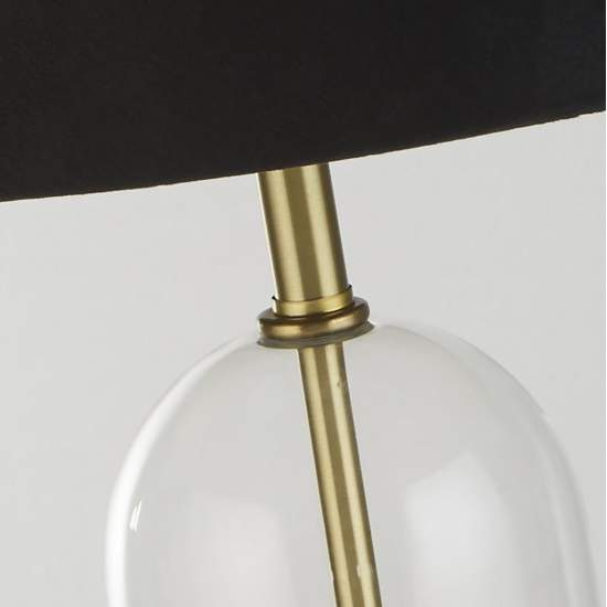 Lampada Da Scrivania Contemporanea Oxford Acciaio Ottone Tessuto Nero1 Luce E27 EU81712BK