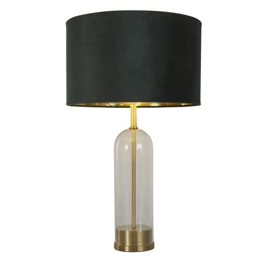 Lampada Scrivania Contemporanea Oxford Acciaio Ottone Tessuto Verde 1 Luce E27 EU81712GR