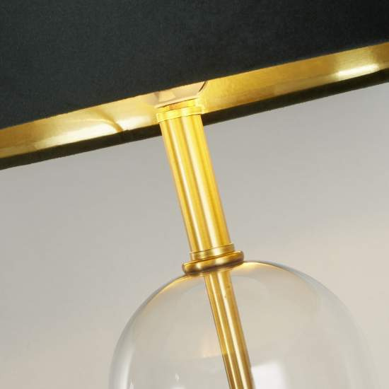 Lampada Scrivania Contemporanea Oxford Acciaio Ottone Tessuto Verde 1 Luce E27 EU81712GR