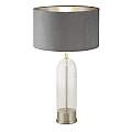 Lampada Scrivania Contemporanea Oxford Acciaio Ottone Tessuto Grigio 1 Luce E27 EU81713GY