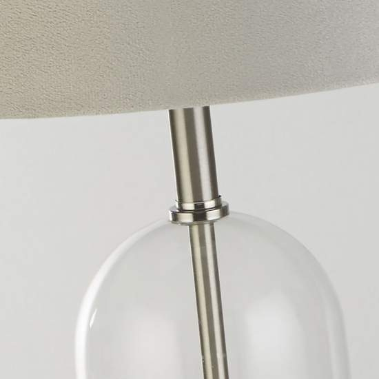 Lampada Scrivania Contemporanea Oxford Acciaio Ottone Tessuto Grigio 1 Luce E27 EU81713GY