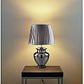 Lampada Da Scrivania Contemporanea Elina Acciaio Cromo Vetro Fumè 1 Luce E27 EU8531SM