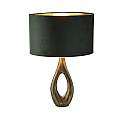 Lampada Da Scrivania Contemporanea Bucklow Ottone Tessuto Verde 1 Luce E27 EU86531GR