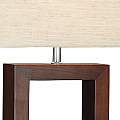 Lampada Da Scrivania Contemporanea Calven Legno Marrone 1 Luce E27 EU9000