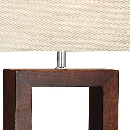 Lampada Da Scrivania Contemporanea Calven Legno Marrone 1 Luce E27 EU9000